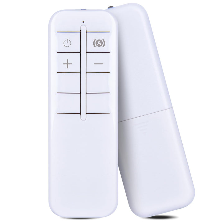 PZL remote front view showing buttons and clear labeling for easy control