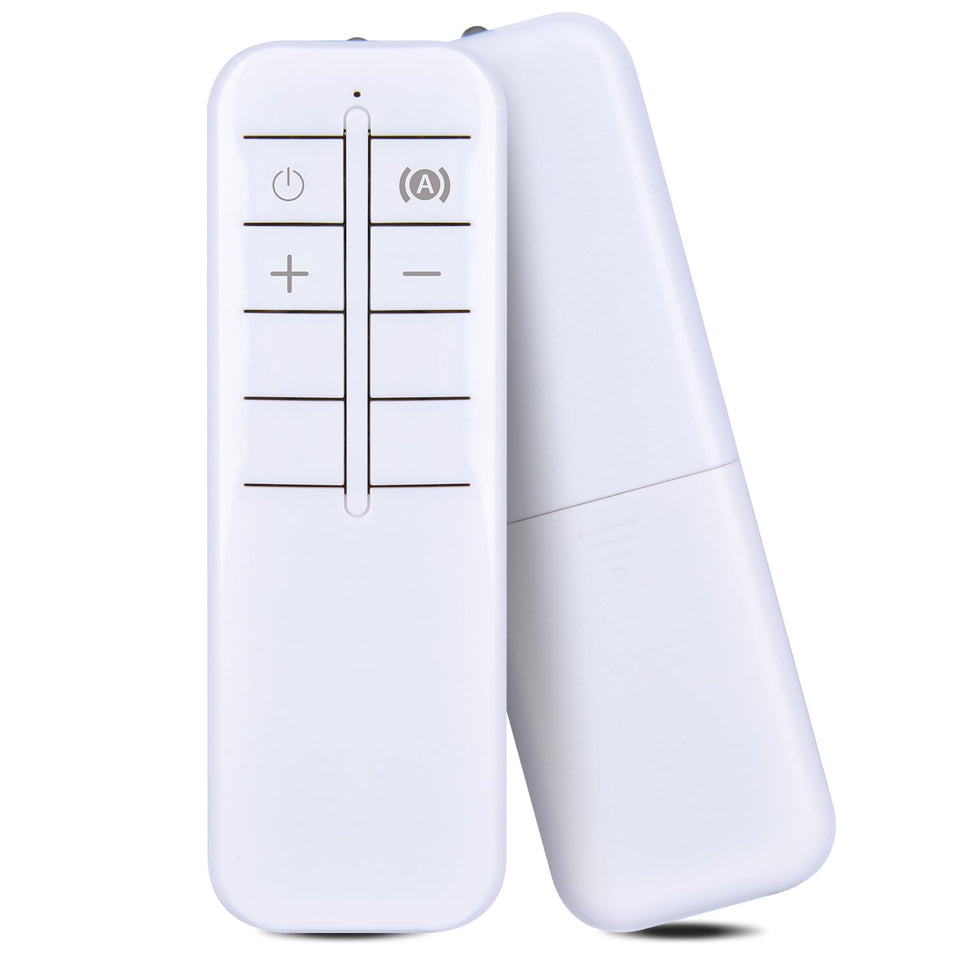 PZL remote front view showing buttons and clear labeling for easy control