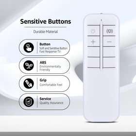 PZL remote held in hand highlighting ergonomic arc for comfortable grip