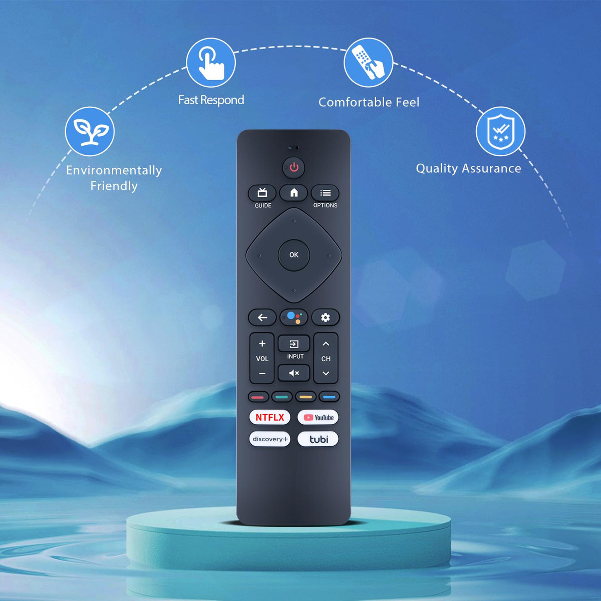 PZL remote in hand demonstrating ergonomic size and comfortable grip benefit