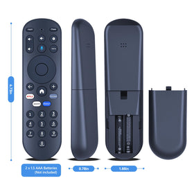 PZL replacement remote in living room setup, easy control of Pioneer Xumo.