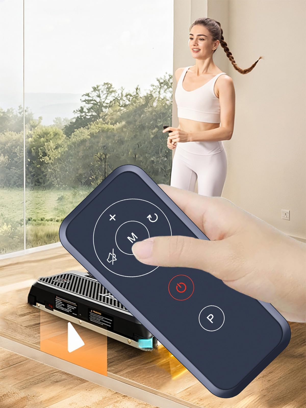 PZL remote control for walking pad – closeup of buttons and layout for quick pairing