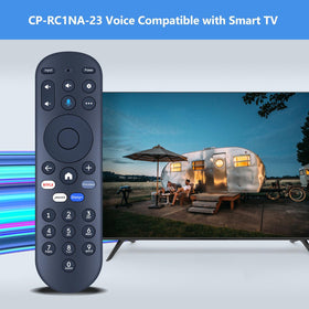 PZL voice remote back view highlighting ergonomic grip for comfortable use.