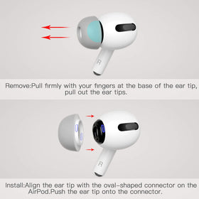 PZOZ three-pair memory foam ear tips for AirPods Pro replacement kit.