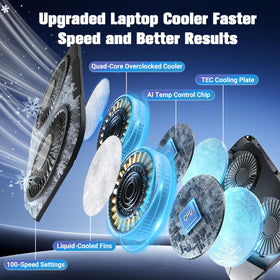 PZT cooling pad side view, compact profile for portable setup.