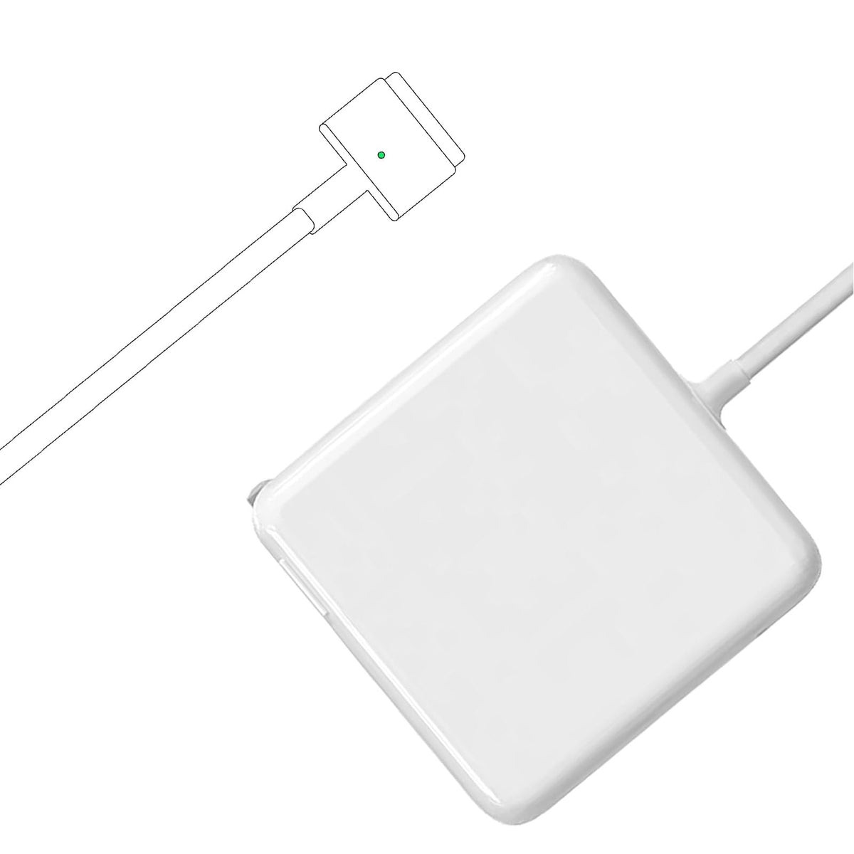 Qacxzer 85W magnetic charger box ready for MacBook Pro setup