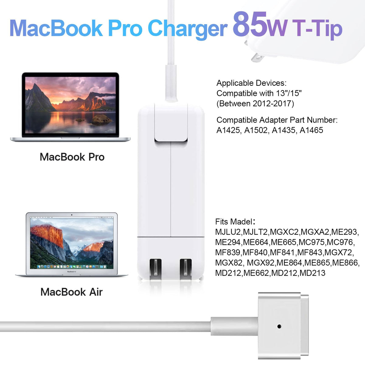 MacBook Pro 15-inch in use with the 85W adapter from Qacxzer