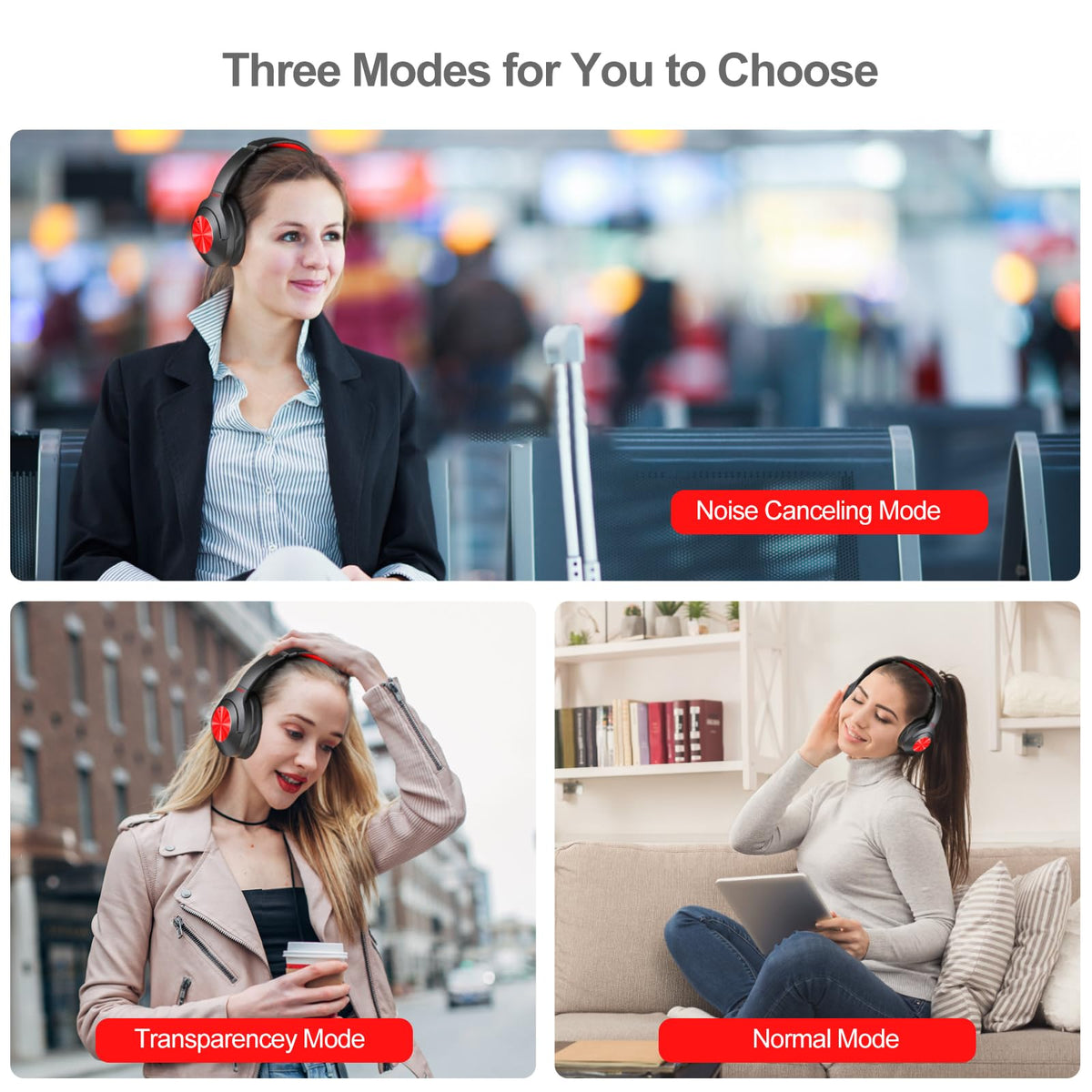 Qaekie Q30 headphones built-in mics enable clear calls in noisy environments.