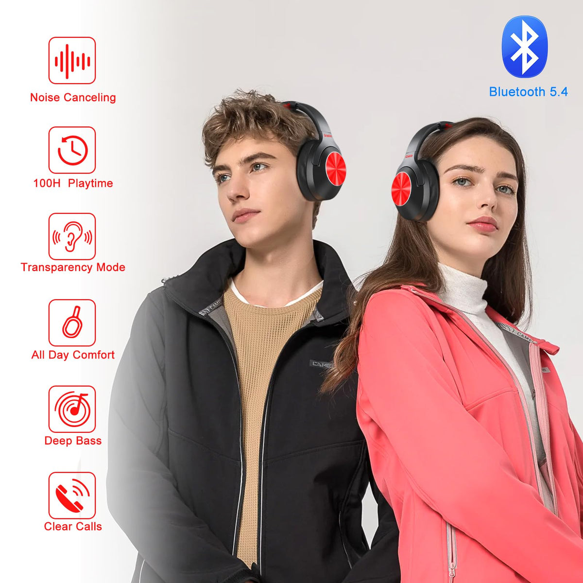 Qaekie Q30 headphones ear cups close-up show memory foam padding for long wear.