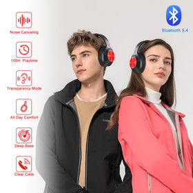 Qaekie Q30 headphones ear cups close-up show memory foam padding for long wear.
