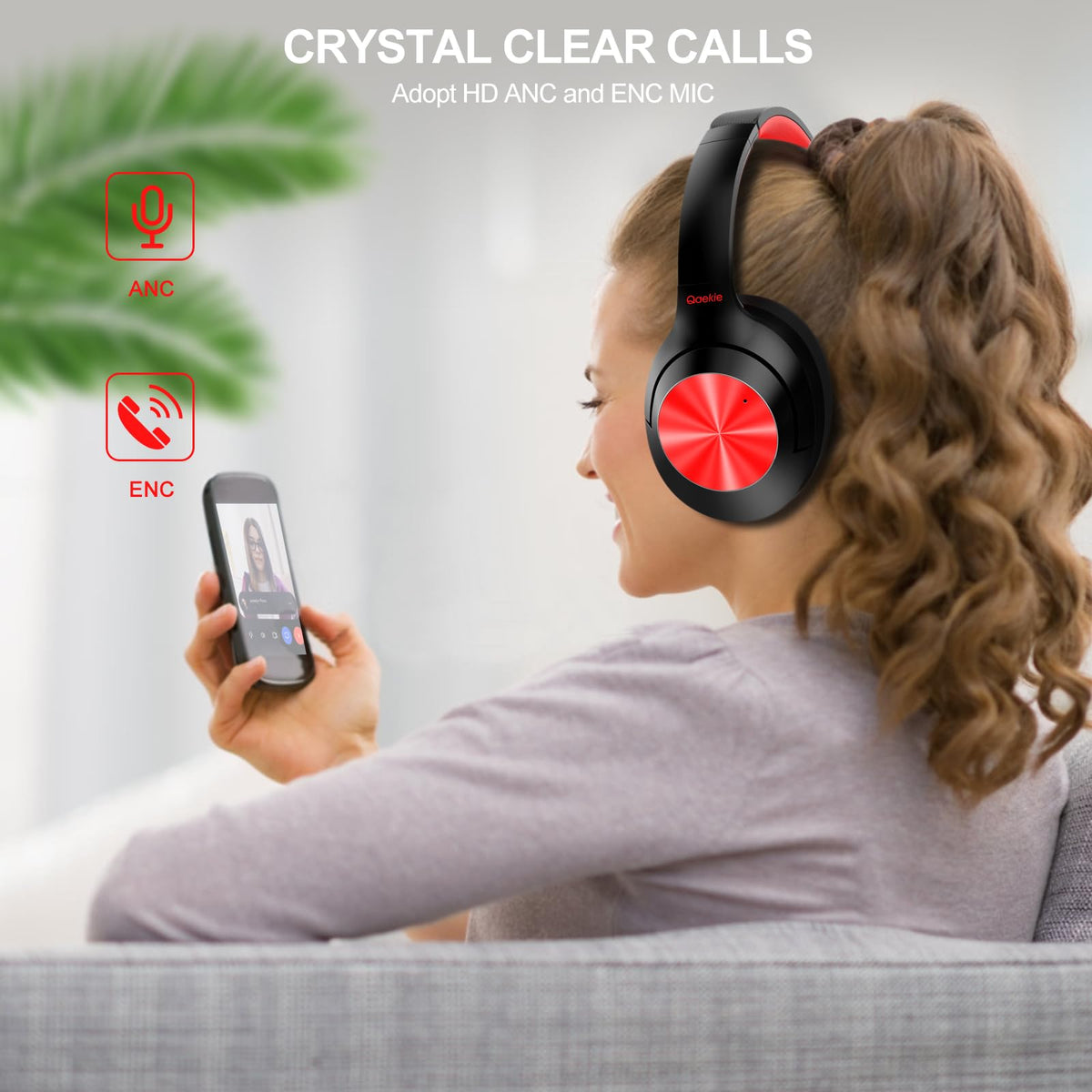 Qaekie Q30 headphones wired mode for uninterrupted listening when needed.