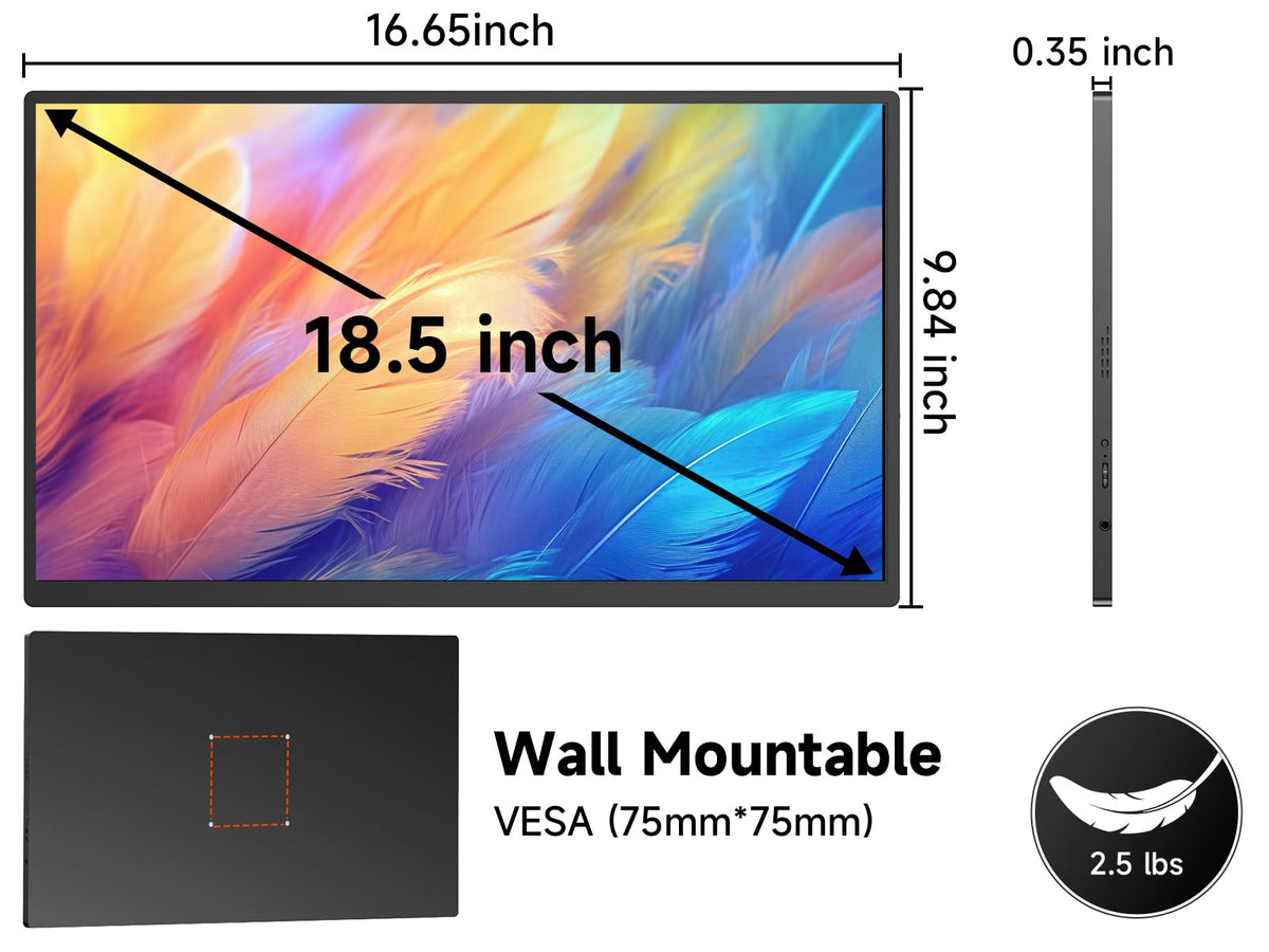 QAF monitor mounted via VESA for flexible desk arrangement