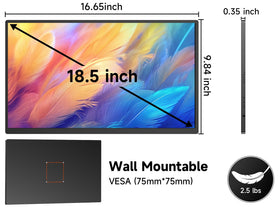 QAF monitor mounted via VESA for flexible desk arrangement
