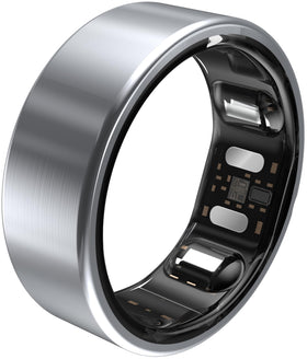 QALO Slim Smart Ring worn on finger for discreet all-day tracking.