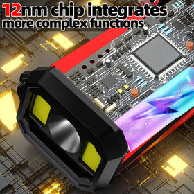 QAUYYW rear panel with USB Type-C and output ports, emergency charging benefit
