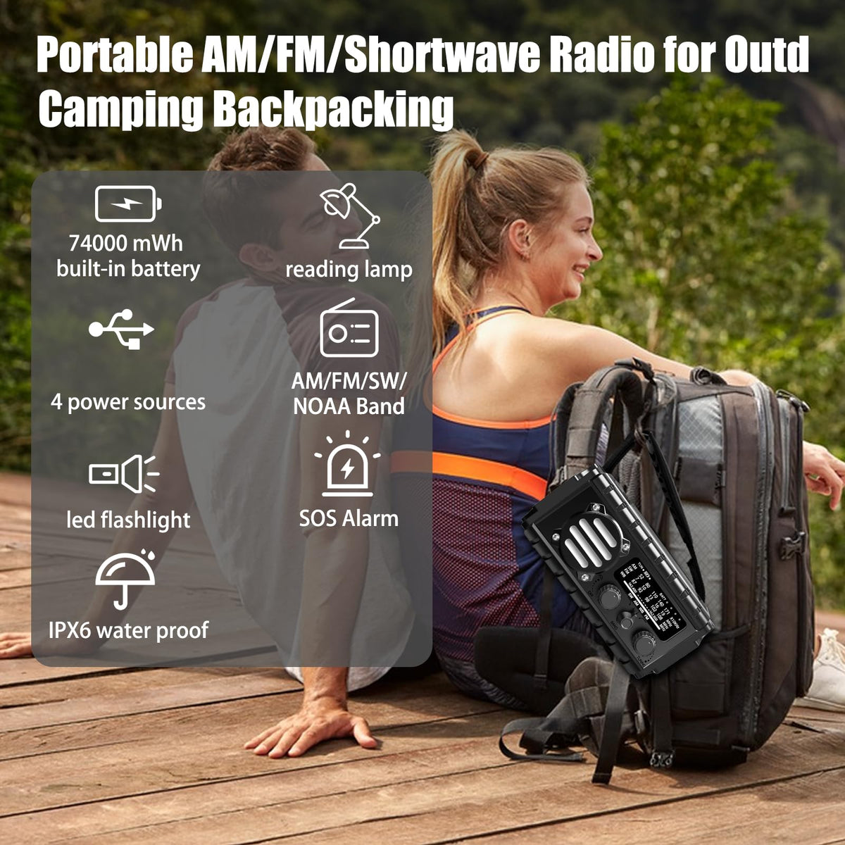QAUYYW hanging from backpack with carabiner showing easy portability benefit