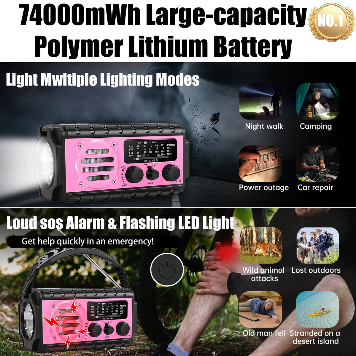 QAUYYW close-up control panel with dials and USB-C port for easy fast charging
