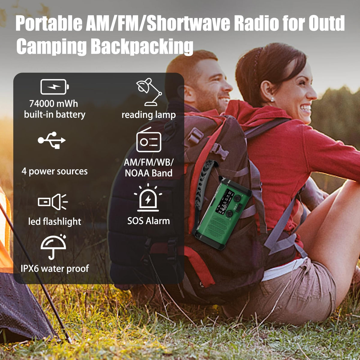 QAUYYW built-in compass and hand strap detail aiding navigation benefit