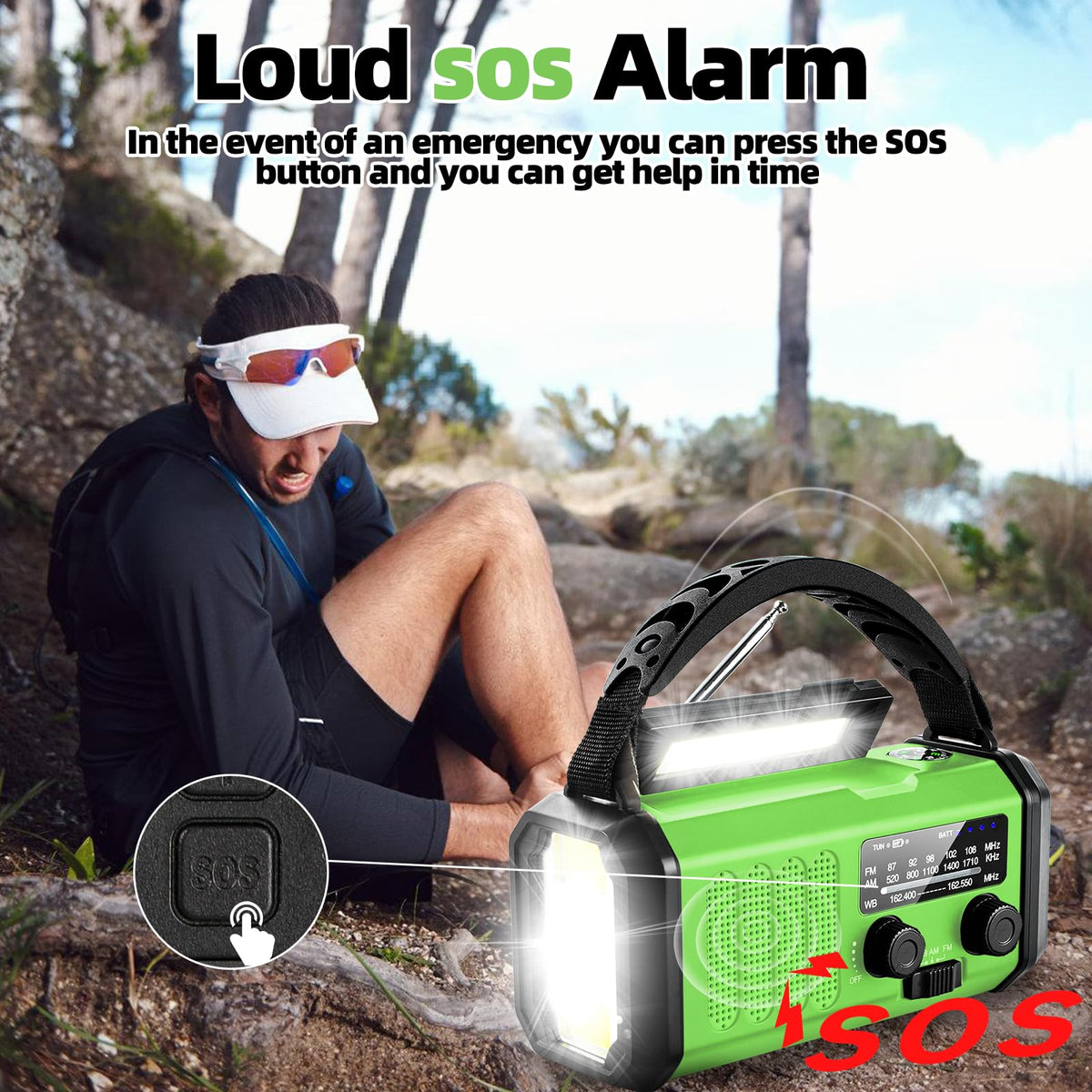 QAUYYW built-in compass and hand strap in hand, easy outdoor navigation