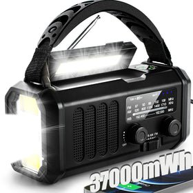 QAUYYW front view showing radio face and controls, clear use benefit