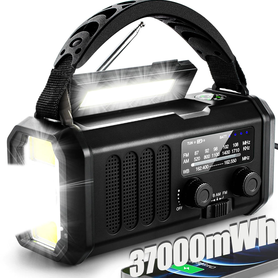 QAUYYW front view showing radio face and controls, clear use benefit