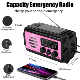QAUYYW next to smartphone to show scale and USB charging for emergency calls