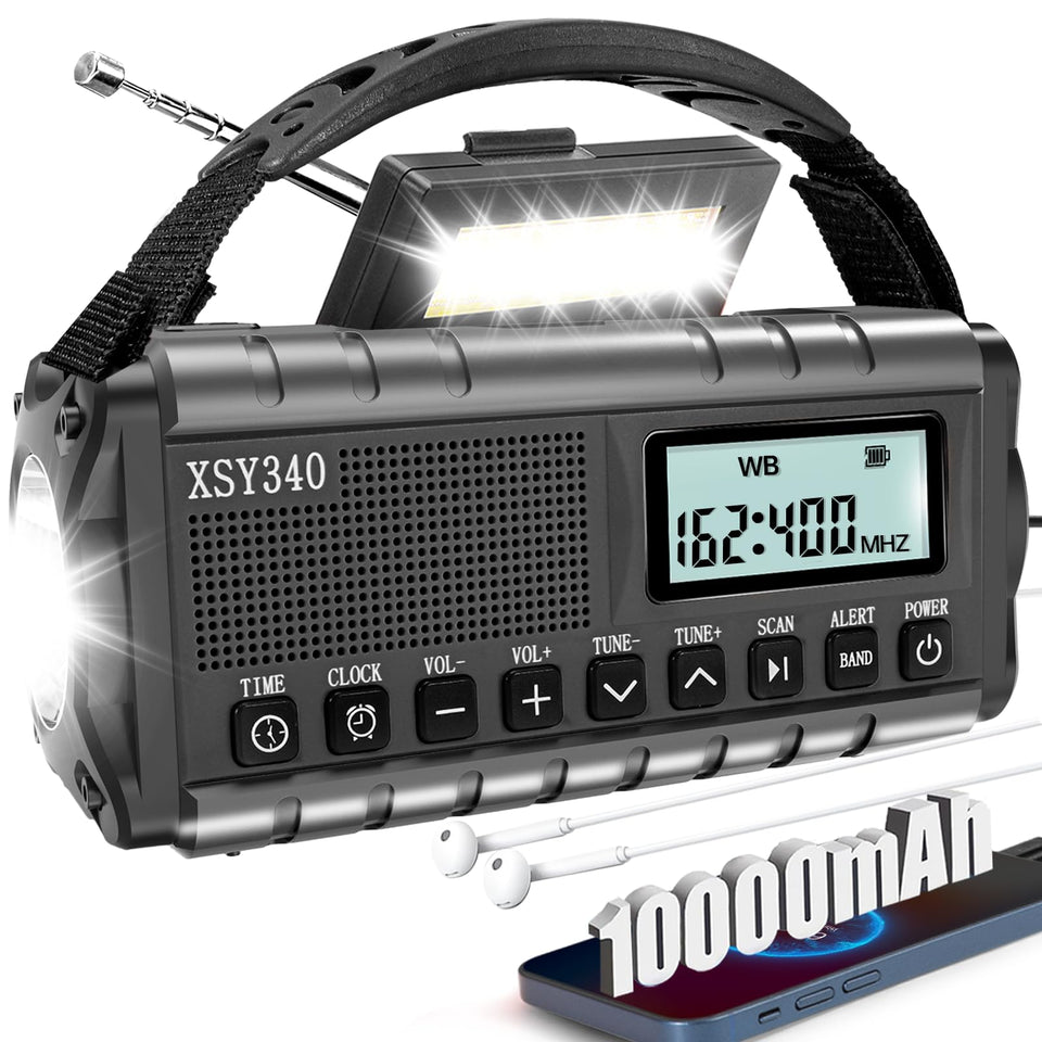 QAUYYW emergency radio front view ready for outdoor use