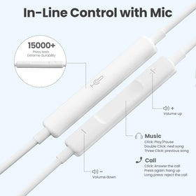 QAWESDX earphones with built-in microphone enable clear calls on the go