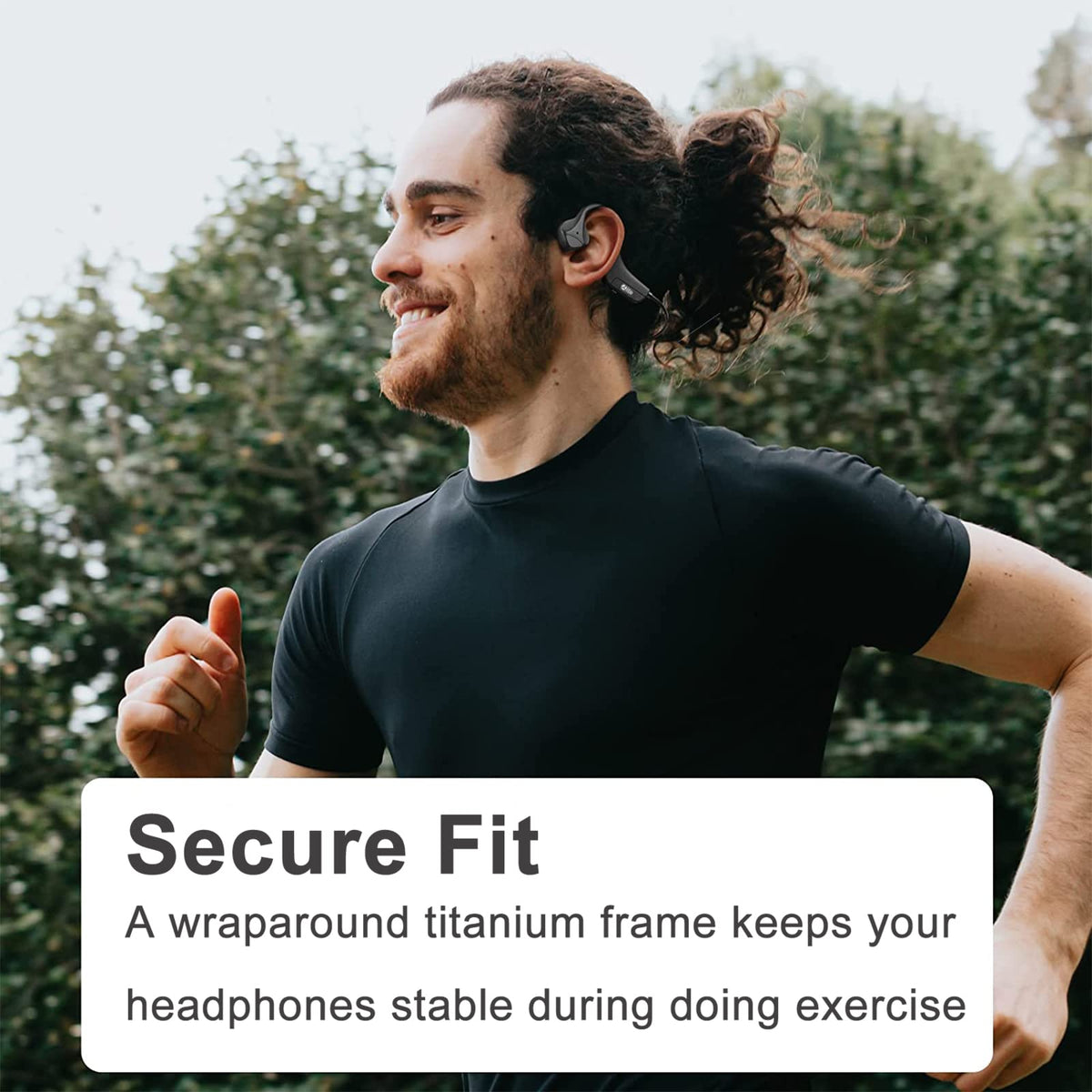 QAZITV side profile on head illustrating secure lightweight stability