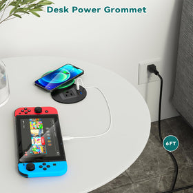 QBA detailed view of AC outlet and USB ports for versatile charging
