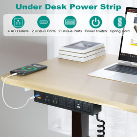 QBA installed inside cabinet showing hidden power strip for clean furniture integration