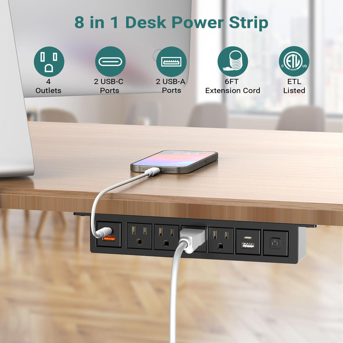 QBA close-up of ports and switch highlighting easy control and rapid charging