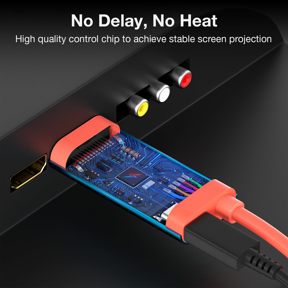 QCEs USB-C to HDMI cable supports mini projectors for small rooms.