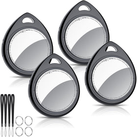 QCOQ Air Tracker front view showing compact black design and keyhole benefit