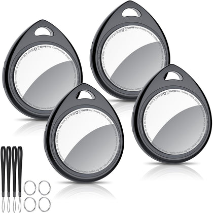 QCOQ Air Tracker front view showing compact black design and keyhole benefit