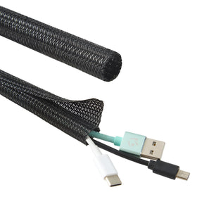 QCSIW sleeve protecting cables in automotive DIY projects.