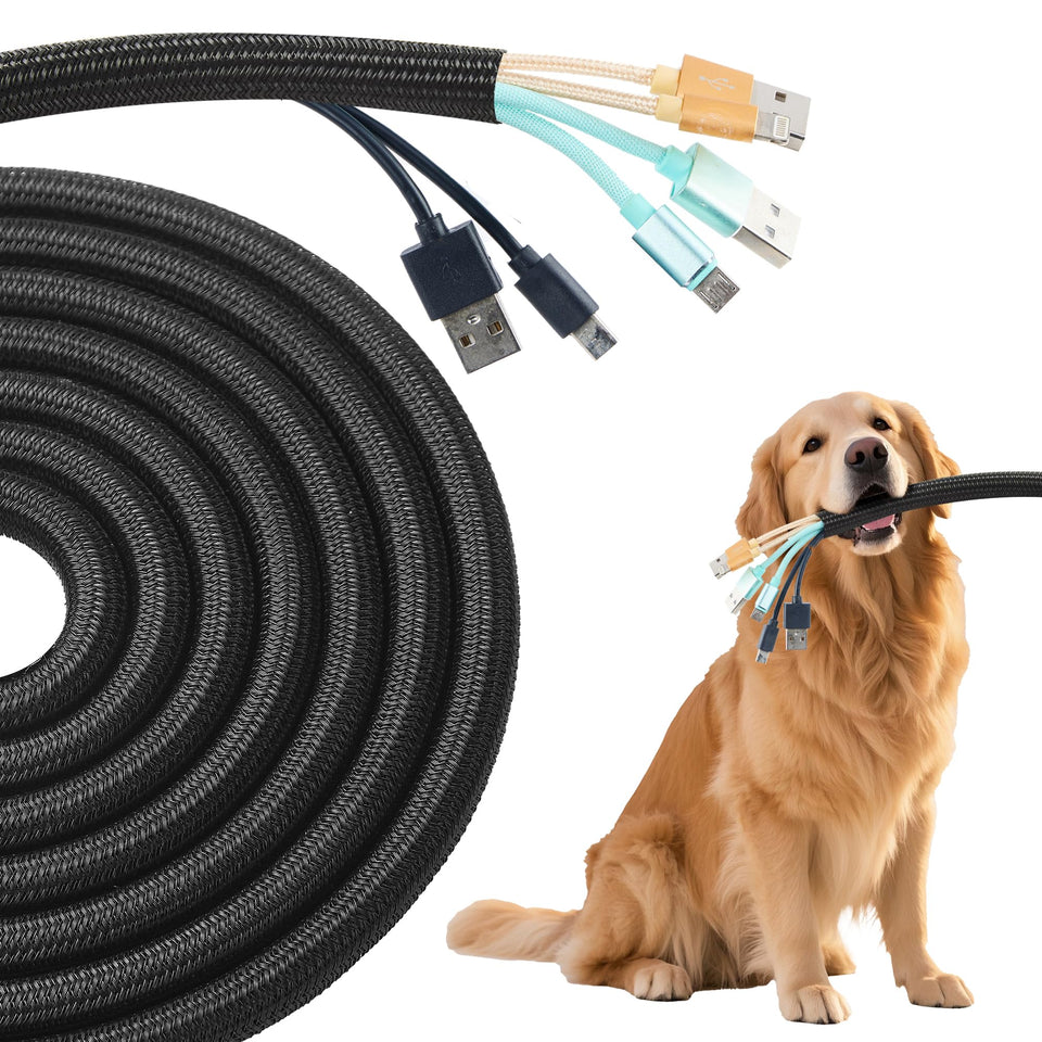 QCSIW split wire loom 50ft enabling quick wrap for tidy cables.