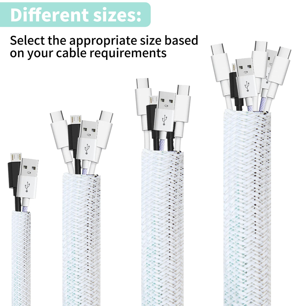 QCSIW braided sleeve adds durable protection for power and data cables.