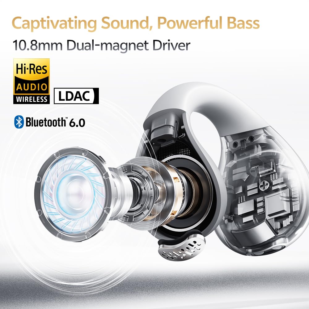 QCY Crossky C30S close-up of earbud texture, highlighting comfort and durability