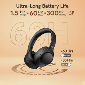 QCY H3 internal driver detail highlighting 40mm driver for powerful Hi-Res sound