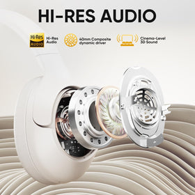 QCY H3 earcup memory foam texture demonstrating pressure-relieving comfort