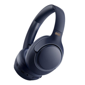 QCY H3 front view showing blue finish and compact design, comfortable for travel