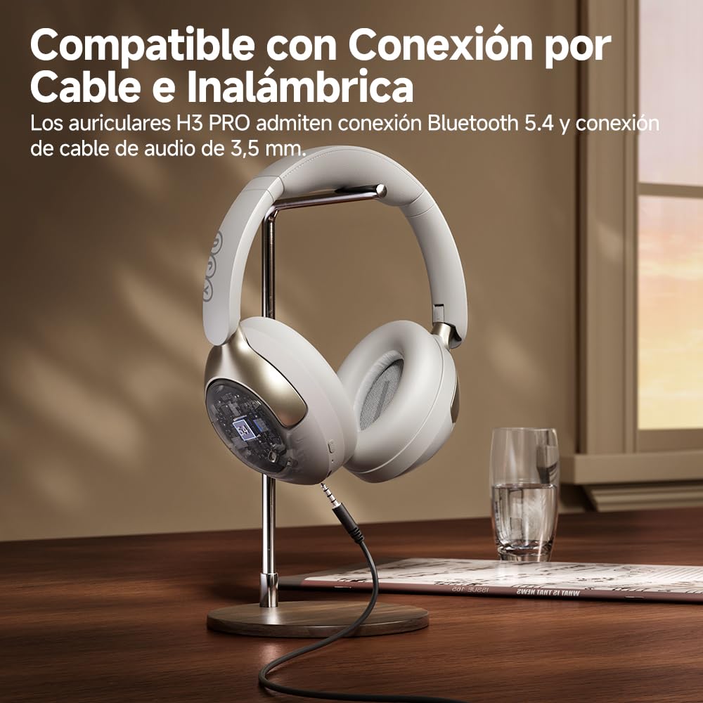 QCY H3 PRO ergonomic design with memory foam cups for all-day comfort.