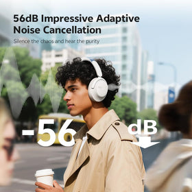 QCY H3S protein leather earcup close-up highlighting long-wear comfort