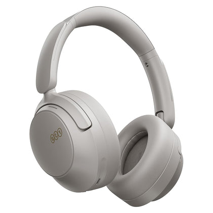 QCY H3S front view showing sleek grey design and comfortable fit