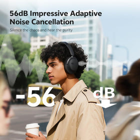 QCY H3S close-up of earcup texture showing comfort and seal benefit
