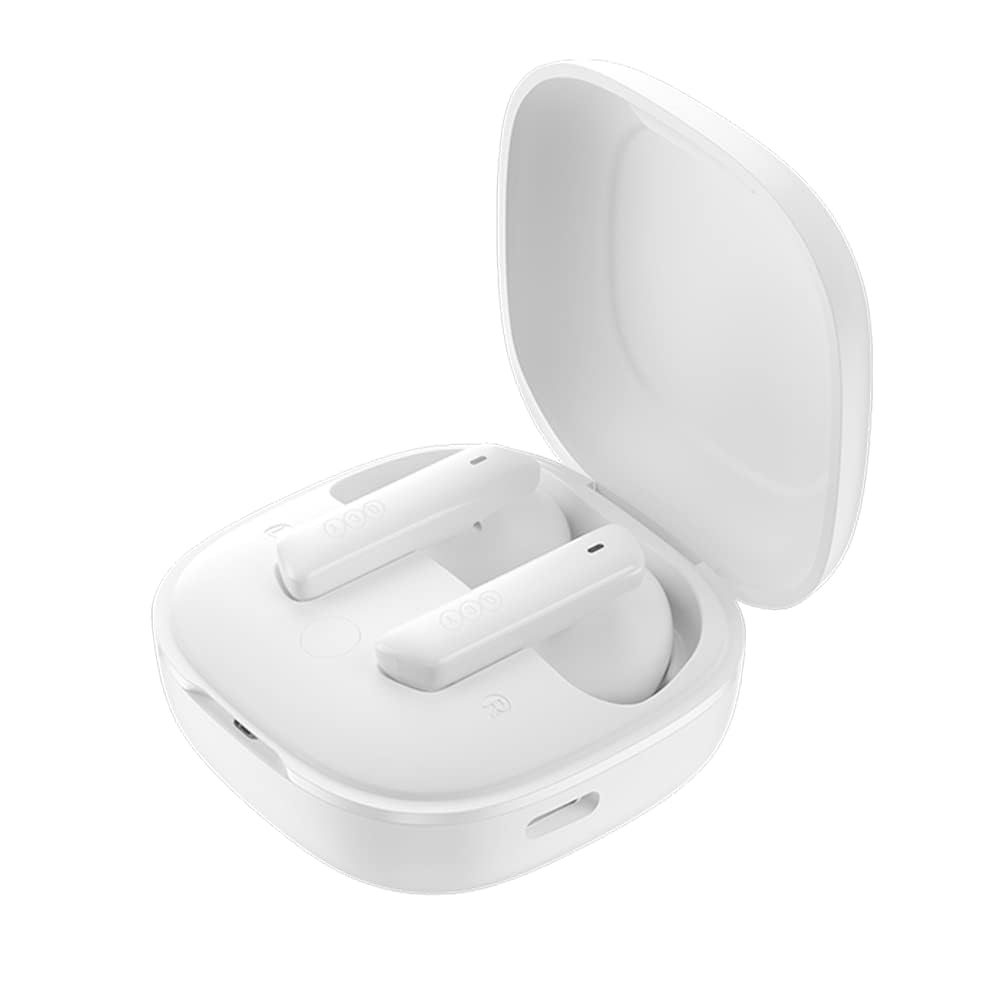 QCY HT05 front packaging showing product and benefits