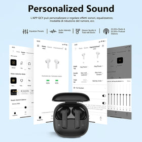 QCY HT05 retail packaging and accessories showing complete out-of-box readiness