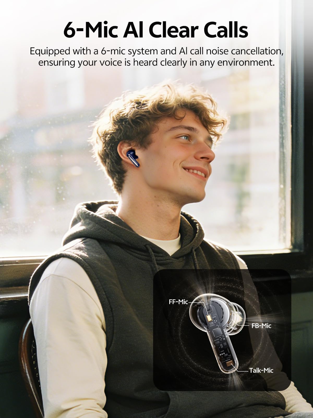 QCY MeloBuds N20 40-hour battery for all-day listening.