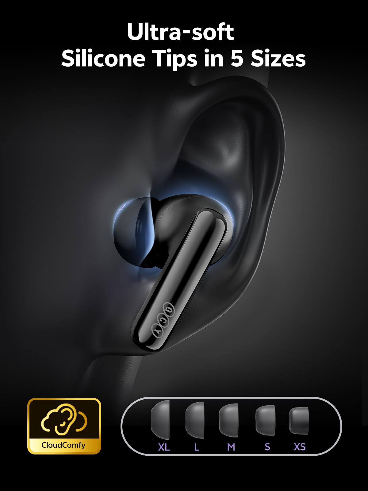 QCY MeloBuds N70 six-mic array enables clear calls and wind reduction